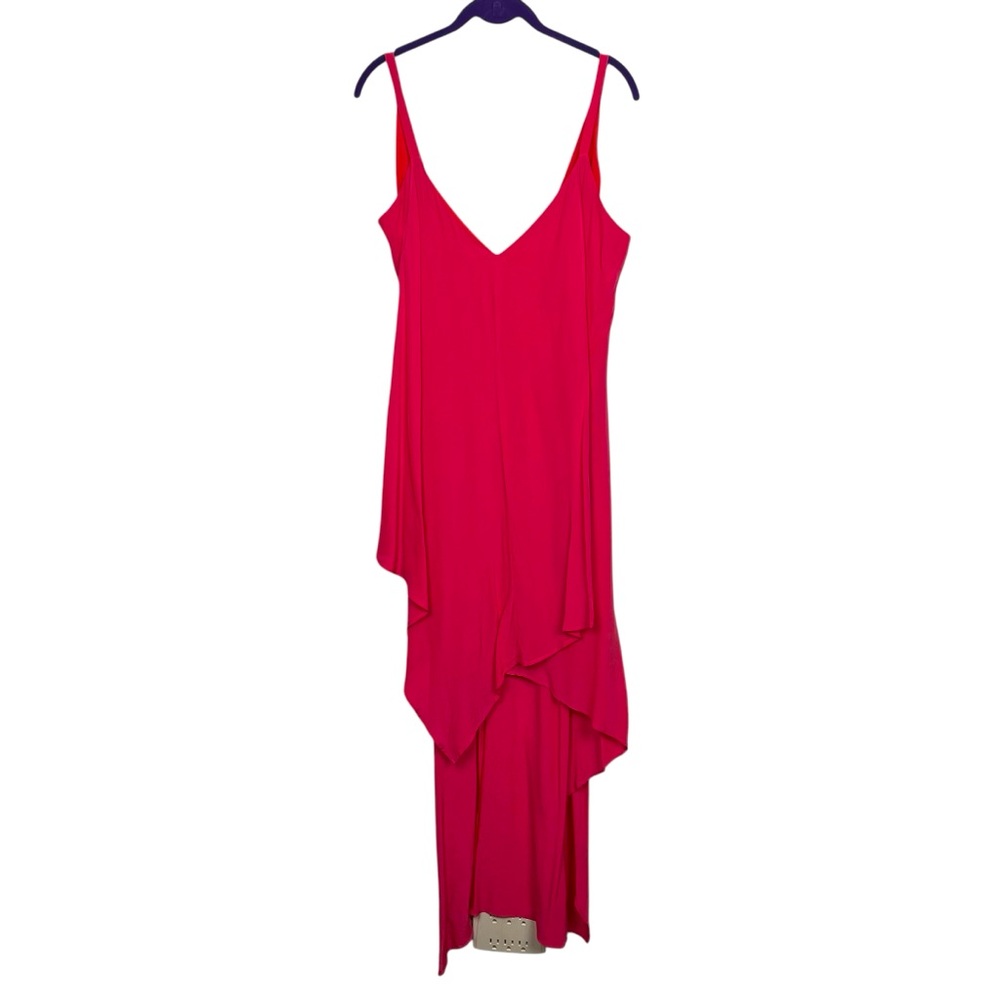 Adelyn Rae Sleeveless Dress Pink Small F65D2504 Semi Sheer Flowy Belted NWT